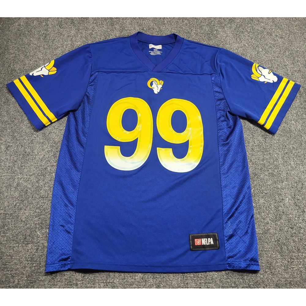 Los Angeles Rams Aaron Donald #99 NFL Team Apparel Blue Jersey Men's Size Medium